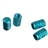 Hexagonal Alloy Car Tire Valve Cap 4-piece Set (Green)