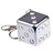 High Class Portable Diamond Setting Dice Ashtray with Keychain (Silver)