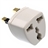 High-Quality Universal UK Travel Power Adapter Converter - 3 Flat Pin (White) 