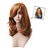 LC071 Beautiful Long Curly Style Synthetic Fiber Wig Hairpiece with Side Bangs for Women (Red Brown) 