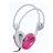 Lovely Lotus Innovative PC Headphone Headset Microphone (White and Red)