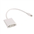 Mini Durable Displayport to DVI Cable Adapter (White)