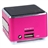Mini Multifunctional Speaker with Radio & LED Flashlight & TF Card /USB Slot & 3.5 Audio Jack (Pink)