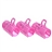 Pink Clip-on Hair Curler for Modern Hairstyle (3pcs/set)