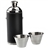 Portable 6.0 OZ PU Protective Cover Stainless Steel Flask Wine Kettle with 2 Cups for Outdoor Use