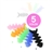 Portable Fish-bone Shaped Silicone Rubber Earphone Cord Winder - 5pcs/set (Black & Blue & Green & Orange & Pink)