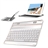 Rechargeable 78-Key Wireless Bluetooth V2.0 Keyboard Protective Case with Speaker for iPad /iPad 2 /The new iPad (White)