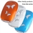 Rechargeable Stereo Media Speaker with FM Radio & 3.5mm Micro SD / TF Slots (White & Blue)