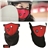 Soft Neoprene & Thermal Fleece Winter Outdoor Protective Neck Warmer Face Mask (Black & Red) 