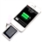 Solar /USB Powered 400mAh Emergent External Battery /Portable Power Source Charger with Keychain for iPhone (Black)