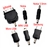 Solar /USB Powered 500mAh Emergent External Battery Mobile Charger Power Source with Card Reader LED Flashlight (Black)