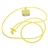 Stylish 40CM Dock Connected Silicone Neck Strap for iPod /iPhone (Yellow)
