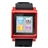 Stylish Aluminum Alloy Wrist Watch Case Cover with Silicone Band for iPod Nano 6th Generation (Red)