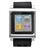 Stylish Aluminum Alloy Wrist Watch Case Cover with Silicone Band for iPod Nano 6th Generation (Silver) 