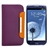 Stylish Left-right Open Style Protective PU Case Cover with Card Holder for Samsung Galaxy SIII /I9300 (Purple)  