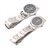 Stylish Stainless Steel Couple Watches with Date Display & Round Dial (Black) 