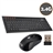 T05 2.4GHz 10M Wireless Mouse and Keyboard Set with USB Nano Receiver (Black) 