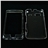 Transparent Cell Phone Crystal Plastic Protective Cover for HTC G2/Desire Z