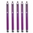 Universal Capacitive Touch Screen Stylus Pen for iPhone /iPad /iPod Touch - 5 pcs/set (Purple)