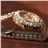 Savina Crystal Rhinestones Decor Round Dial Women's Quartz Wrist Watch with Stainless Steel Watch Chain (Golden)