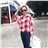 Women Spring Autumn Turn-down Collar Bat Long Sleeve Loose Cotton Tartan Pattern Long Shirt - Free Size (Red)