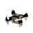 Cheerson CX-10C 2.4GHz 4CH 6-Axis Gyro Super Mini RC Quadcopter UFO with 0.3MP Camera / LED Lights (Black+Golden)