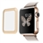 Premium Tempered Glass Film with Full Cover Metal Edge Screen Protector for Apple Watch 38mm (Golden)