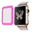 Premium Tempered Glass Film with Full Cover Metal Edge Screen Protector for Apple Watch 38mm (Rose Red)