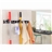 WINOMO Aluminum Wall Mounted 4 Position 5 Hooks Bathroom Mop Broom Rack Holder Hanger Organizer (Black)